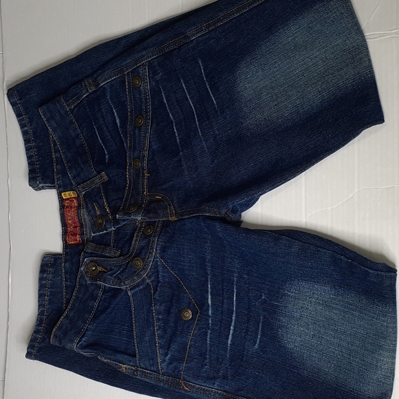 Fyi Kai Lu Jean's Size 27 Zippered Legs Blue Jeans - Picture 2 of 16